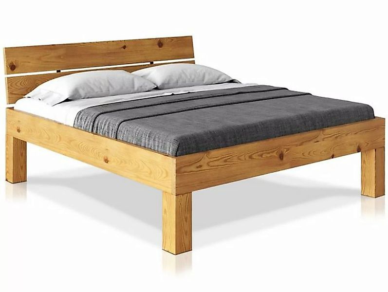 Moebel-Eins Massivholzbett, CURBY 4-Fuß-Bett mit Kopfteil, Material Massivh günstig online kaufen