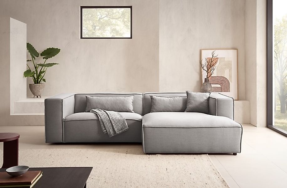 LeGer Home by Lena Gercke Ecksofa »PIARA mit Kedernaht, Cord, Leinenoptik o günstig online kaufen