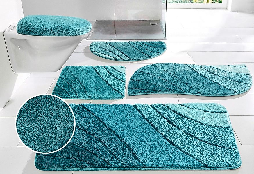 OTTO home Badematte "Josie, Badvorleger, Badezimmer Teppich" Höhe 20 mm rut günstig online kaufen