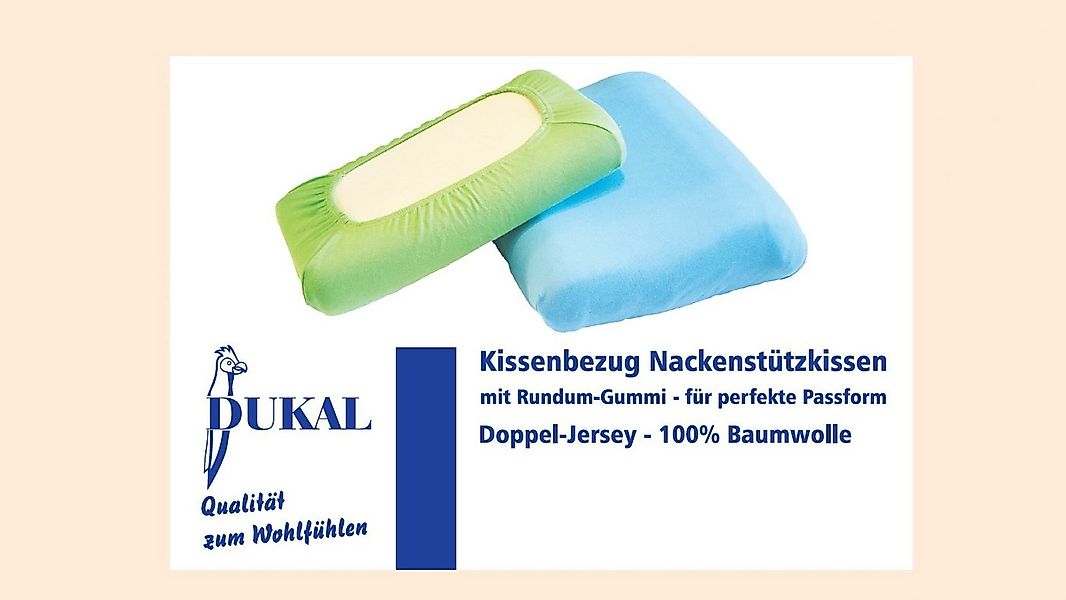 DUKAL Kissenbezüge Nackenstützkissen, aus hochwertigem DOPPEL-Jersey, (1 St günstig online kaufen