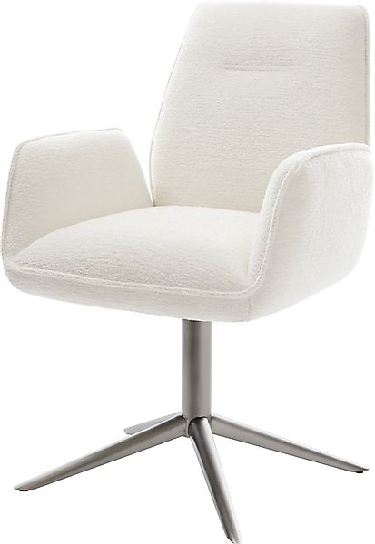 DELIFE Polsterstuhl Zoa-Flex, Fußkreuz Graphit Bouclé günstig online kaufen