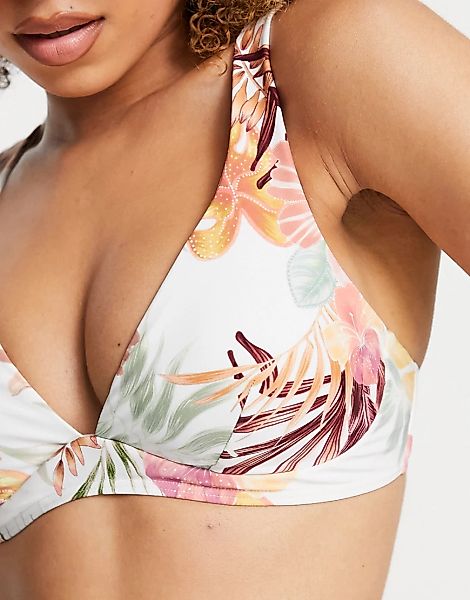 Rip Curl – Tallows – Bügel-Bikinioberteil mit tropischem Print-Mehrfarbig günstig online kaufen