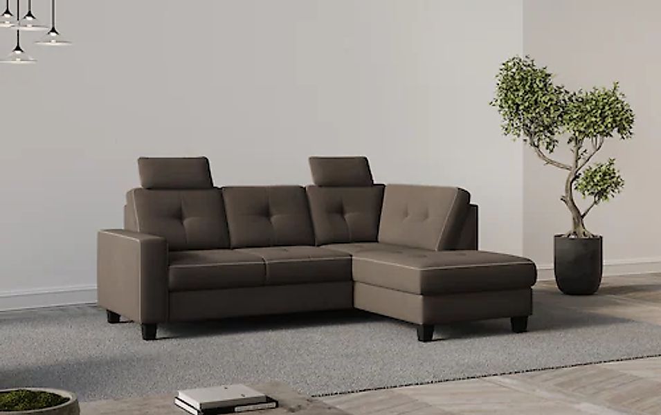 Places of Style Ecksofa »Varese«, Kreuznaht in beige günstig online kaufen