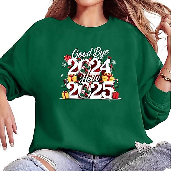 MC Star Sweatshirt Neujahrs-Sweatshirt Weihnachts Sweatshirt Damen Weihnach günstig online kaufen