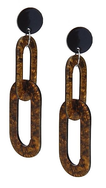 Ella Jonte Paar Ohrhänger, lange leichte Acryl Ohrringe Schwarz Blau Grün L günstig online kaufen