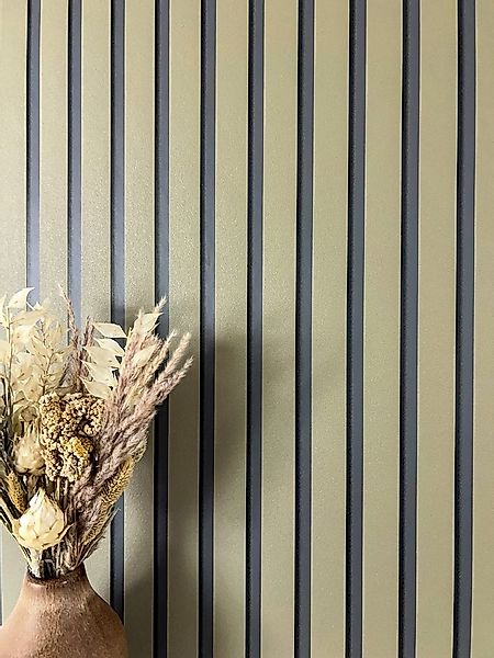 Newroom Vliestapete Baker Olive Tapete Holzwandpaneele Paneele,Lamellen, Gr günstig online kaufen
