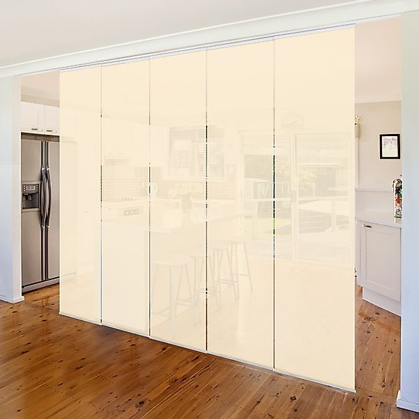Bilderdepot24 Schiebegardine modern Flächenvorhang blickdicht Crème, günstig online kaufen