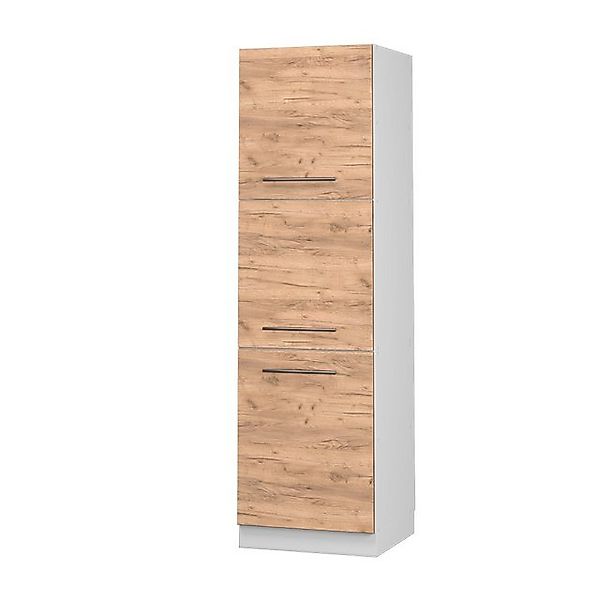 Vicco Herdumbauschrank Fame-Line Herdschrank Goldkraft Eiche/Weiß 60 cm günstig online kaufen