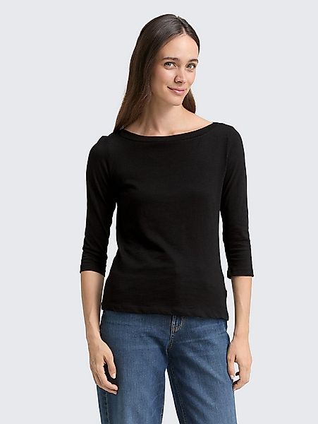 TOM TAILOR 3/4-Arm-Shirt T-Shirt Basic Longsleeve mit 3/4-Arm aus Baumwolle günstig online kaufen