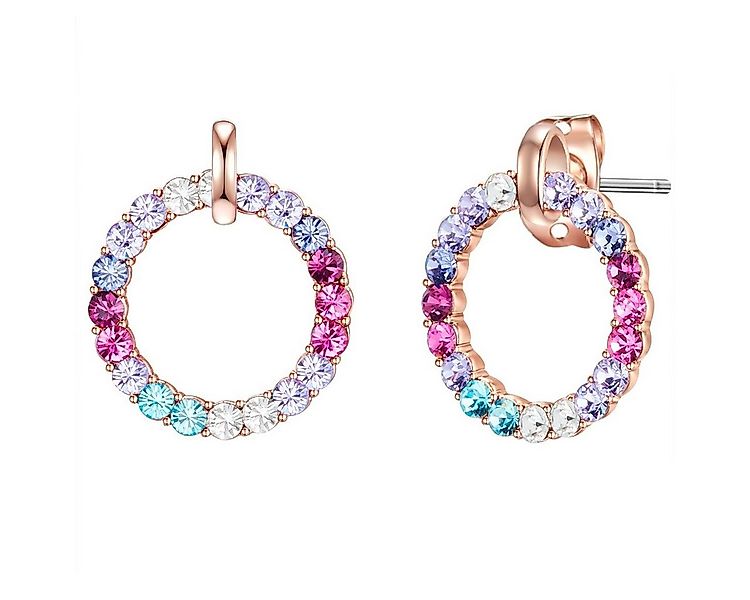 Lulu & Jane Paar Ohrhänger Kreis roségold, Messing günstig online kaufen