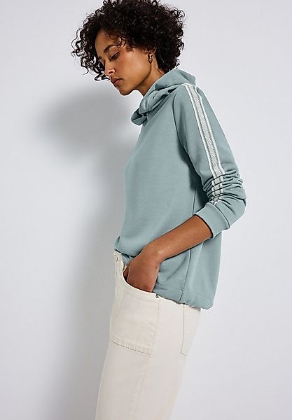 STREET ONE Hoodie mit Gallonstreifen und Tunnelzug am Saum günstig online kaufen