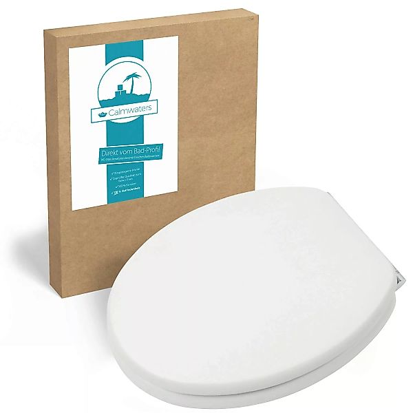 Calmwaters WC Sitz Modern Wellness Absenkautomatik Weiß Gekalkt Holz 26LP28 günstig online kaufen