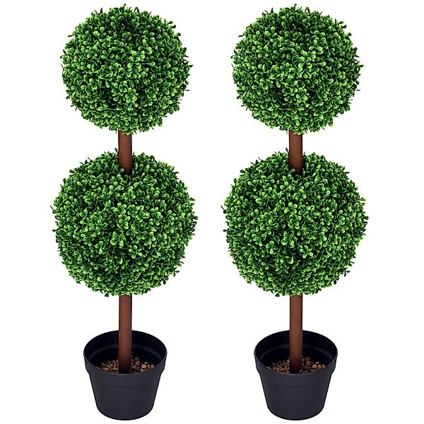 HOMCOM Kunstpflanze Kunststoff Zement  18L x 18B x 90H cm günstig online kaufen