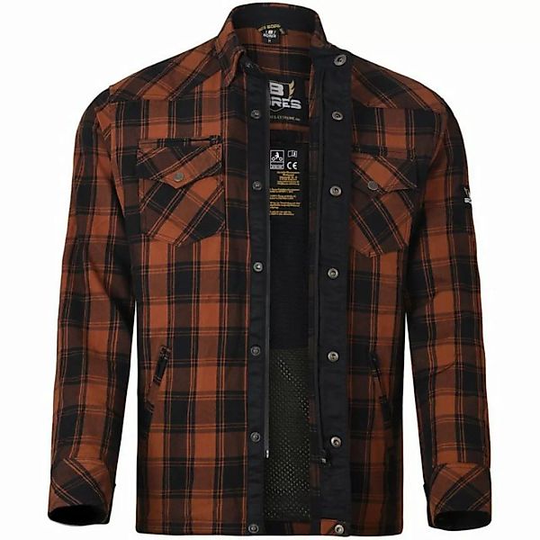 Bores Motorradjacke Bores Lumberjack Jacken-Hemd orange / schwarz Herren 3X günstig online kaufen