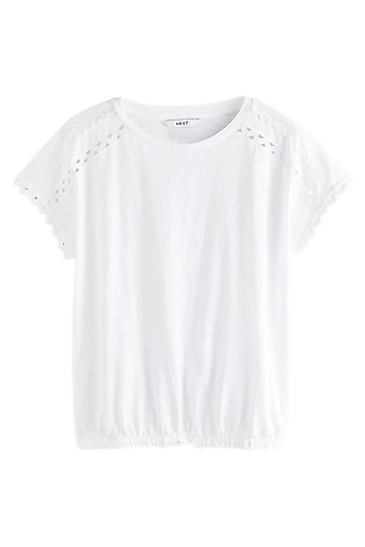 Next T-Shirt Kurzes T-Shirt mit Ballonsaum günstig online kaufen