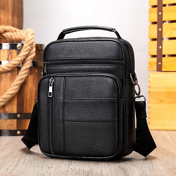 YUBRO-STUDIO Umhängetasche Herren Leder Umhängetasche Messenger günstig online kaufen