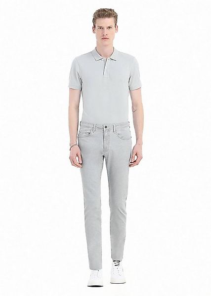 RAMSEY Chinohose Graue Weberei Slim Fit Freizeit Baumwollmischung Hose günstig online kaufen