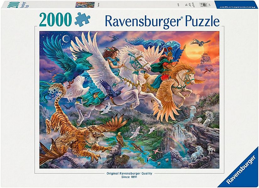 Ravensburger Puzzle Auf dem Pegasus durch die Lüfte, 2000 Puzzleteile, Made günstig online kaufen
