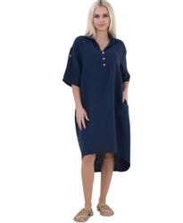 WENOR Blusenkleid Musselin, Rückenausschnitt, 100 % Baumwolle, günstig online kaufen
