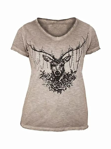 Hangowear Trachtenshirt T-Shirt YADIRA greige günstig online kaufen