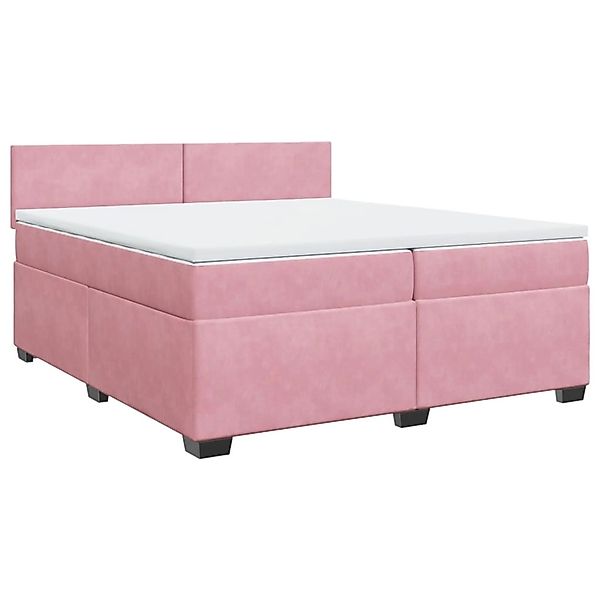 vidaXL Boxspringbett mit Matratze Rosa 200x200 cm Samt2099296 günstig online kaufen