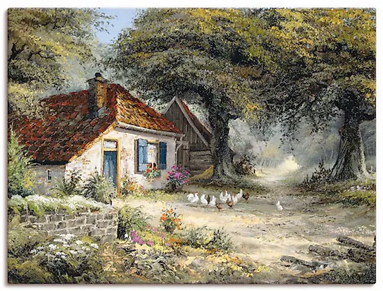 Artland Wandbild »Märchenhaftes Ferienhaus« Garten 1 Stk. tlg. als Leinwand günstig online kaufen