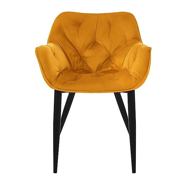 ML-DESIGN Stuhl Esszimmerstuhl mit Rückenlehnen und Armlehnen aus Samt mit günstig online kaufen