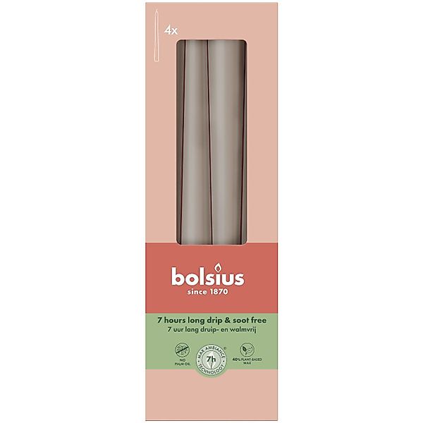 Bolsius Spitzkerze Bolsius Spitzkerzen helles taupe günstig online kaufen