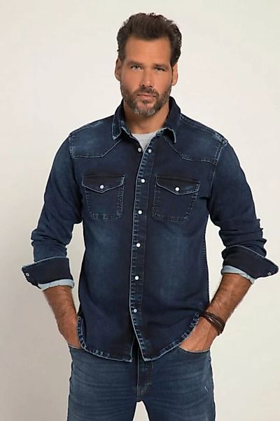 JP1880 Businesshemd Jeanshemd FLEXNAMIC® Denim Langarm Kentkragen günstig online kaufen