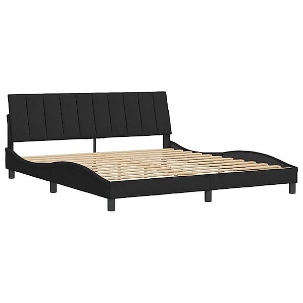 furnicato Bettgestell ohne Matratze "Hanko" Schwarz 180x200 cm Samt (1-tlg) günstig online kaufen