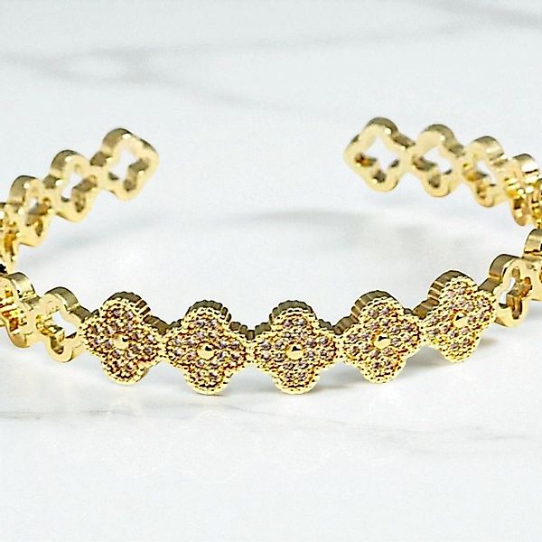 Medusa Accessoires Armreif Klee Offene Armreif günstig online kaufen