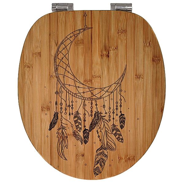 banjado WC-Sitz Bambus mit Gravur Traumfänger günstig online kaufen