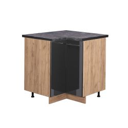 Vicco Eckunterschrank Fame-Line, Anthrazit Hochglanz/Goldkraft Eiche, günstig online kaufen