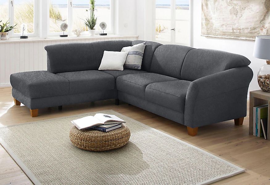Home affaire Ecksofa "Gotland L-Form", wahlweise mit Sitztiefenverstellung günstig online kaufen