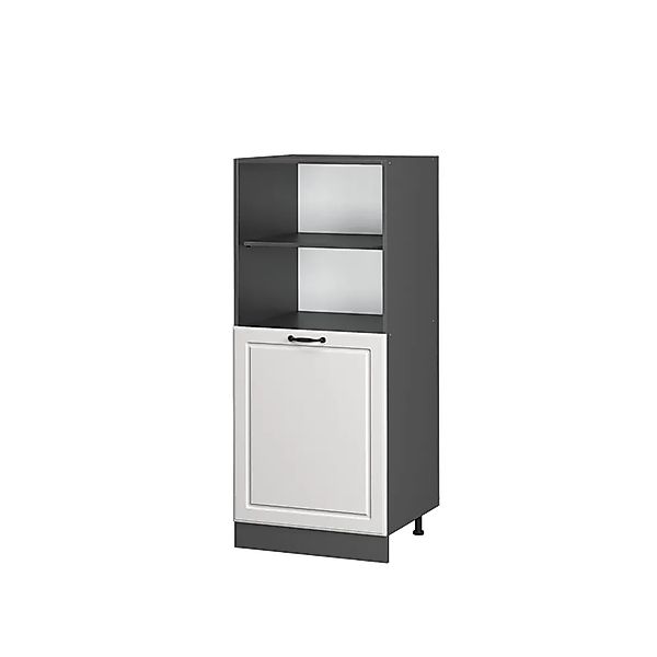 Vicco Herdumbauschrank R-Line Herdschrank Weiß Landhaus/Anthrazit 60 cm günstig online kaufen