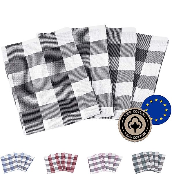 Zestri Geschirrtuch 4er-Set kariert aus 100% günstig online kaufen
