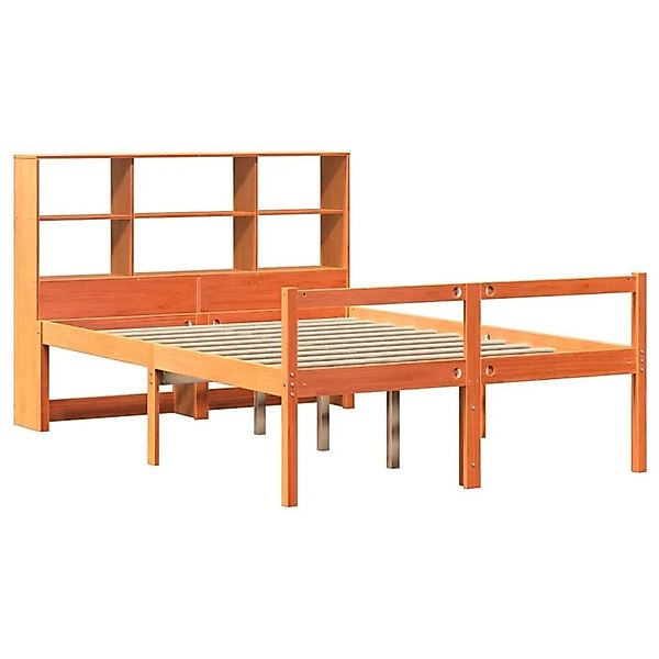 vidaXL Massivholzbett ohne Matratze Wachsbraun 150x200 cm Massivholz 332203 günstig online kaufen