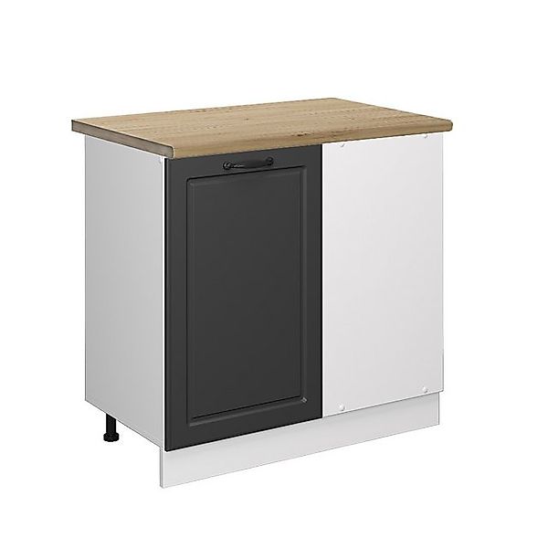 Vicco Eckunterschrank R-Line Küchen Eckschrank Anthrazit Landhaus/Weiß 86 c günstig online kaufen