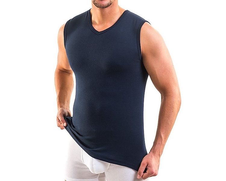 HERMKO Achseltop 3050 Herren Muskelshirt V-Neck aus 100% Bio-Baumwolle Vest günstig online kaufen