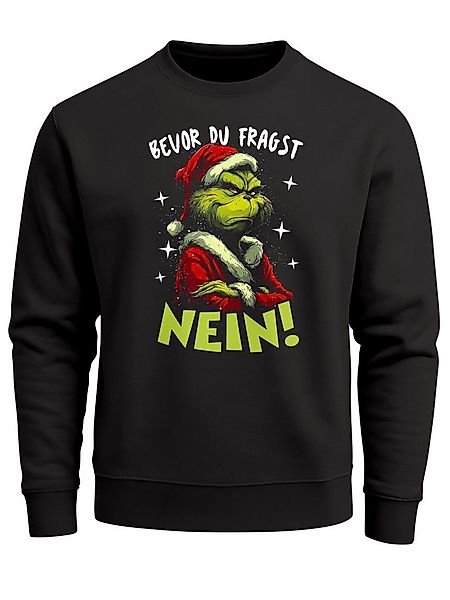 MoonWorks Sweatshirt Sweatshirt Herren Weihnachtspullover Spruch Bevor du f günstig online kaufen