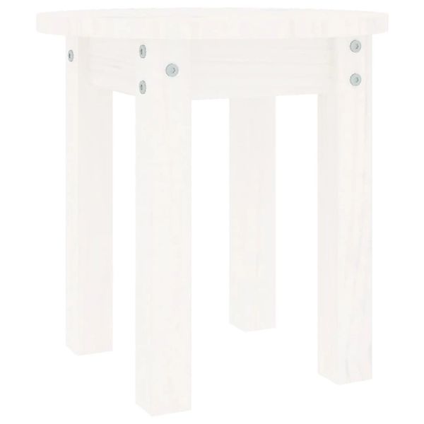 vidaXL Couchtisch Weiß Ø 35x35 cm Massivholz Kiefer 822338 günstig online kaufen