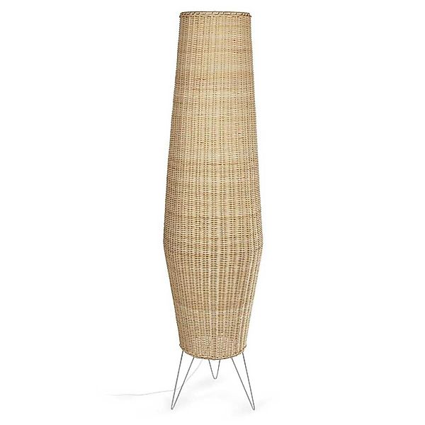 Rattan Stehleuchte im Skandi Design 120 cm hoch 32 cm breit günstig online kaufen