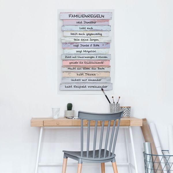 Reinders Poster "Familienregeln" 1 Stk. tlg. günstig online kaufen