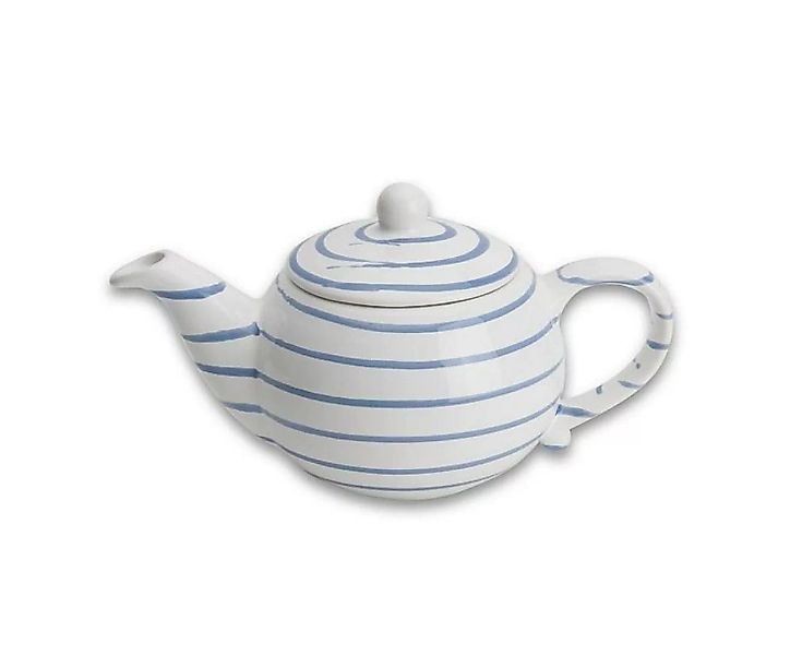 Gmundner Keramik Blaugeflammt Teekanne glatt 0,5 L / h: 12 cm günstig online kaufen