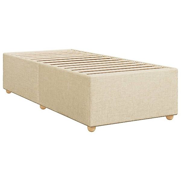 vidaXL Bett Bettgestell ohne Matratze Creme 80x200 cm Stoff günstig online kaufen