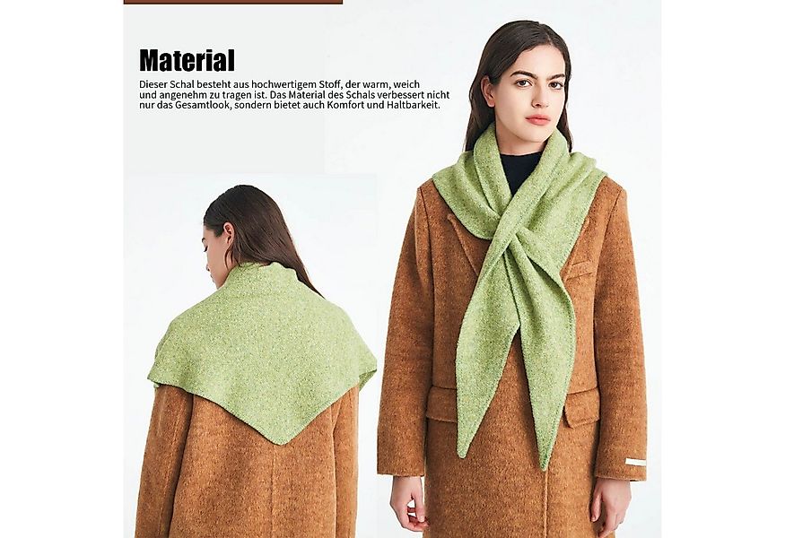 Refttenw Dreieckstuch Damen Schal Bequem & Warm Kopftuch Umhang Klassisches günstig online kaufen
