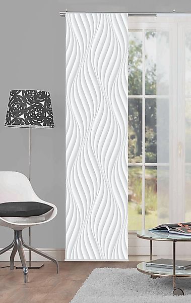 HOME WOHNIDEEN Schiebegardine WAVE, Klettband (1 günstig online kaufen