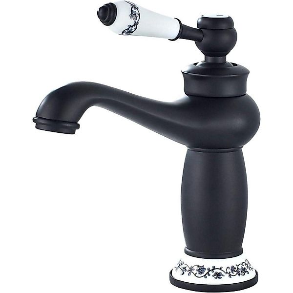 LuxusKollektion Waschtischarmatur Bad Wasserhahn Schwarz Keramikventilkern günstig online kaufen
