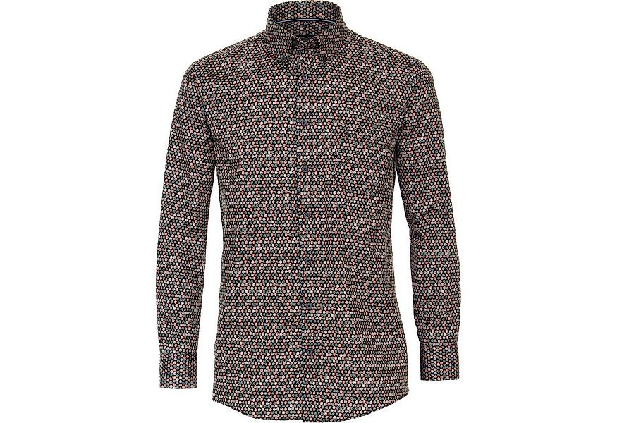 CASAMODA Langarmhemd CasaModa XXL Langarmhemd Alloverprint orange-grün-blau günstig online kaufen