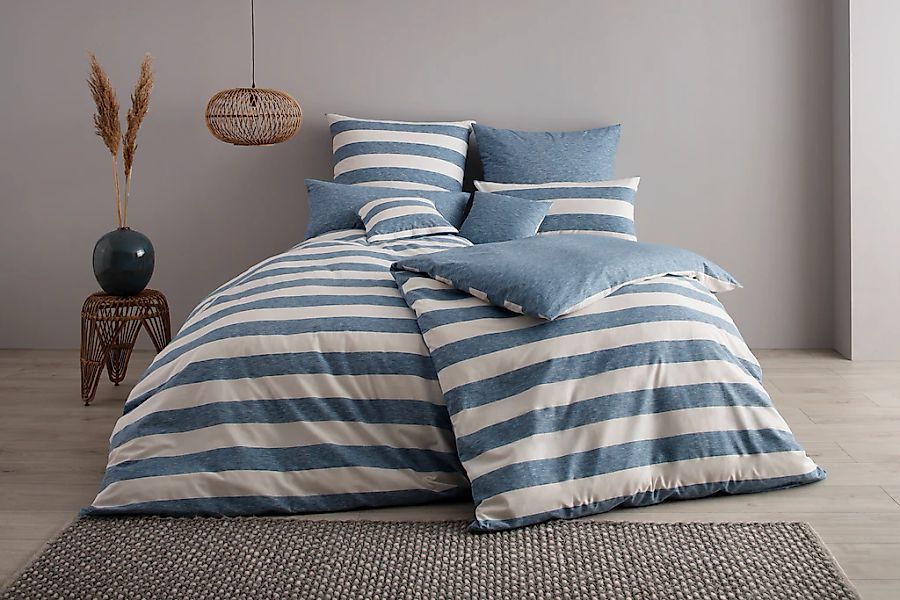 OTTO products Kissenhülle "Big Stripe" Streifen-Design in Melange-Optik günstig online kaufen